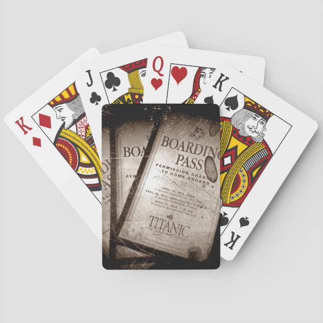 Baraja De Cartas Documentos de embarque titánicos del RMS (Reverso)