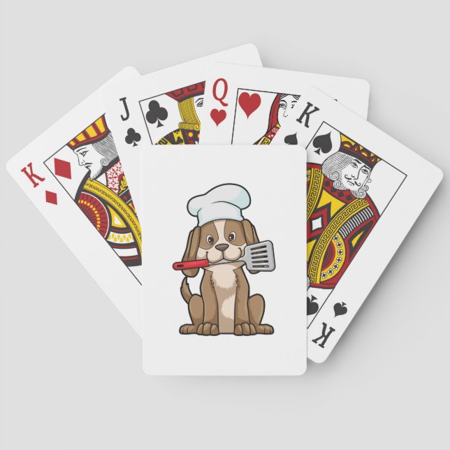 Baraja De Cartas Dog as Cook with Chef's hat & Spatula (Reverso)