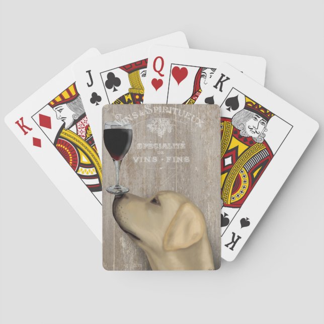 Baraja De Cartas Dog Au Vin Yellow Labrador (Reverso)
