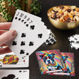 Baraja De Cartas Doggy Rainbow Dreams Monograma Niños Partidos Jueg