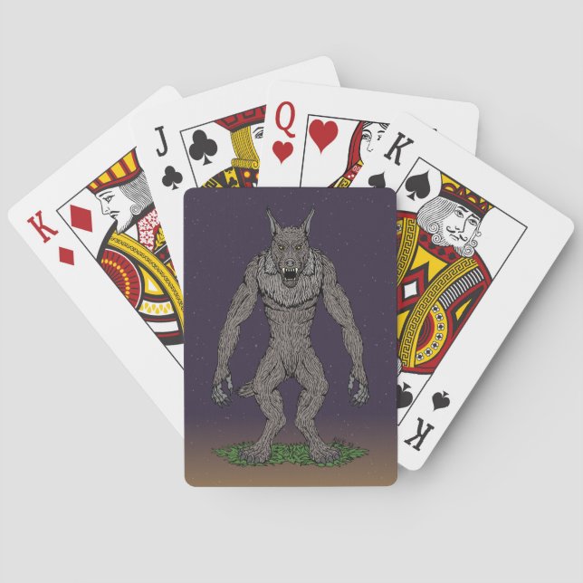 Baraja De Cartas Dogman Cryptid o Werewolf (Reverso)