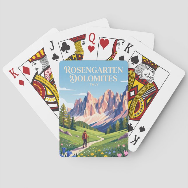 Baraja De Cartas Dolomitas de Rosengarten Italia (Reverso)
