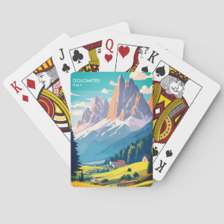 Baraja De Cartas Dolomitas Italia Viaje de cosecha