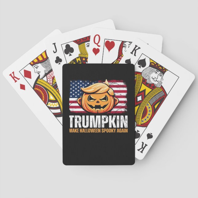 Baraja De Cartas Donald Halloween - Trumpkin hace que Halloween sea (Reverso)
