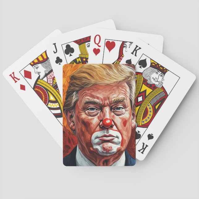 Baraja De Cartas donald trump clown  (Reverso)