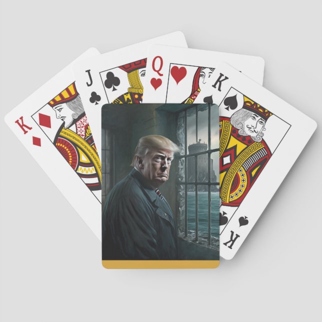 Baraja De Cartas Donald Trump en la prisión de Alcatraz (Reverso)