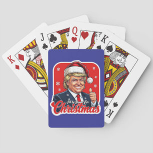 Baraja De Cartas Donald Trump Navidades Santa Claus Art