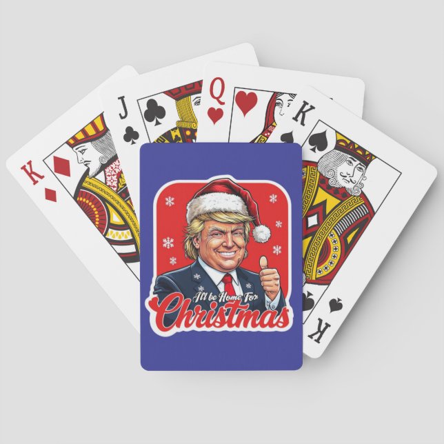 Baraja De Cartas Donald Trump Navidades Santa Claus Art (Reverso)