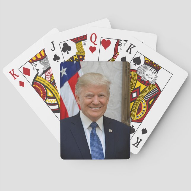 Baraja De Cartas Donald Trump Presidente de EE. UU. Casa Blanca MAG (Reverso)