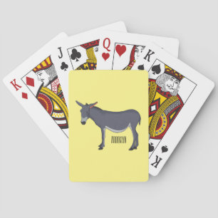 Baraja De Cartas Donkey cartoon illustration 