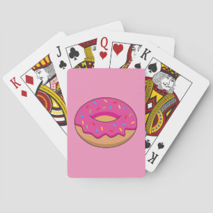 Baraja De Cartas Donut de fresa con Personalizado Sprinkles