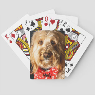 Baraja De Cartas Doodle dorado personalizado Perro picante