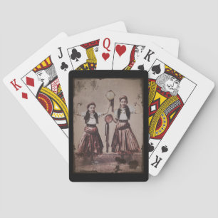 Baraja De Cartas Dos Chicas gitanos con amborinas
