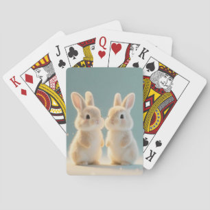 Baraja De Cartas Dos conejillos adorables juntos