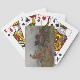 Baraja De Cartas Dos estribaciones de Shetland en un polvoriento pa