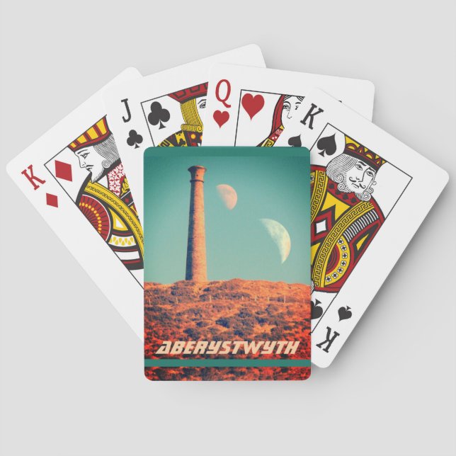 Baraja De Cartas Dos lunas y una torre: Aberystwyth (Reverso)