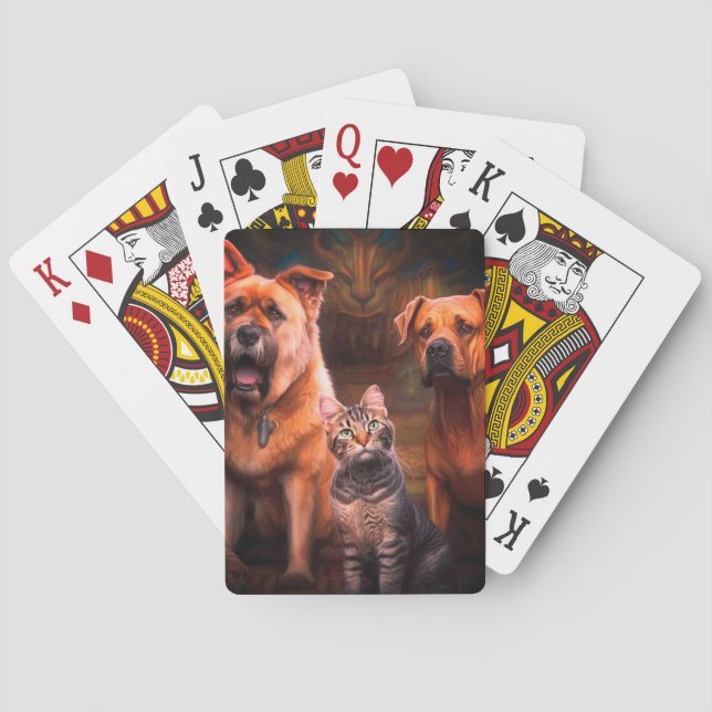 Baraja De Cartas Dos perros y un gato (Reverso)