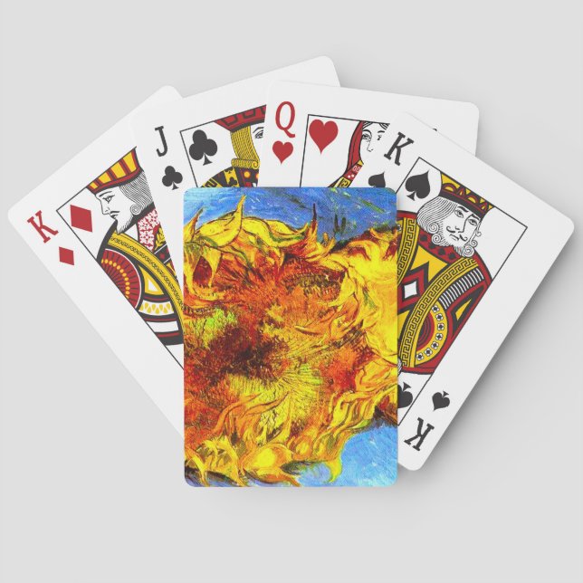 Baraja De Cartas Dos Sunflowers Van Gogh (Reverso)