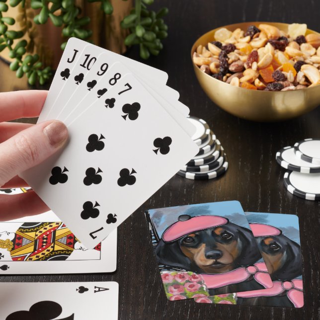 Baraja De Cartas Dóverman de pelo negro y fuego (In Situ)