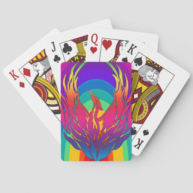 Baraja De Cartas Dragón arcoiris (Reverso)