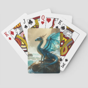 Baraja De Cartas dragón de agua azul