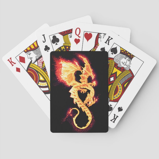Baraja De Cartas dragón de fuego (Reverso)