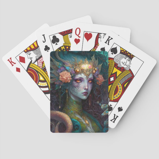 Baraja De Cartas Dragon Goddess Queen Fantasy Art (Reverso)