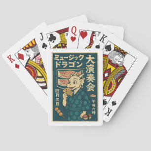Baraja De Cartas Dragón japonés retro