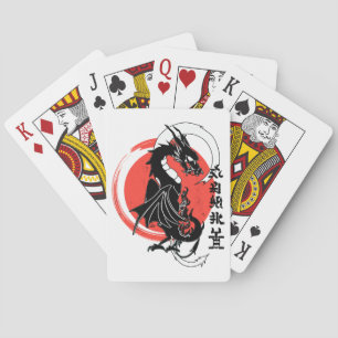Baraja De Cartas dragón negro, luna roja