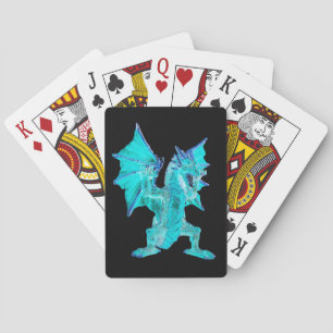Baraja De Cartas Dragón Oceánico Mitológico Diseño de Fantasía Vibr