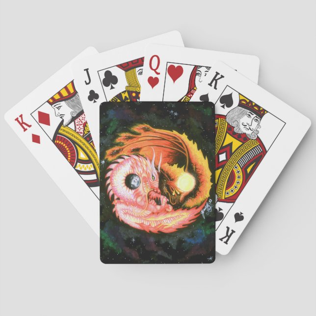 Baraja De Cartas Dragon Phoenix Yin-Yang (Reverso)