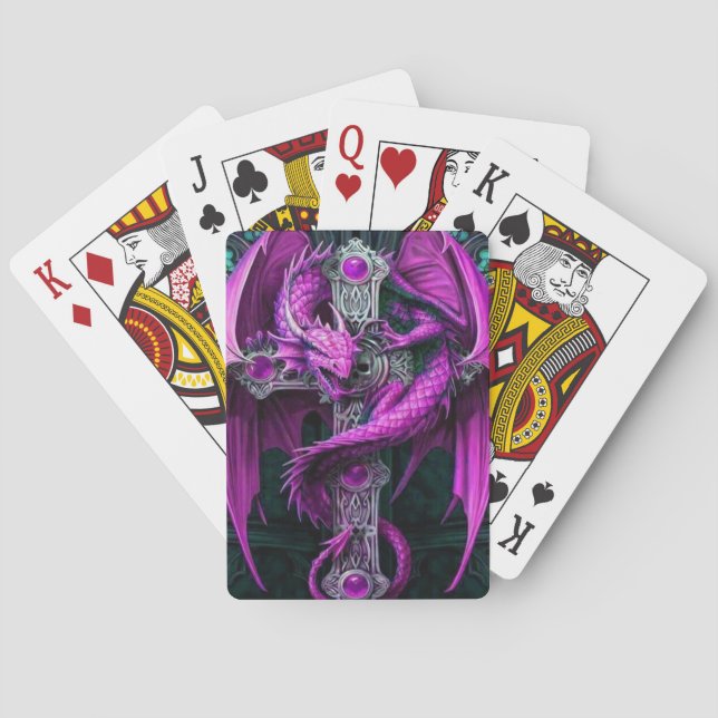 Baraja De Cartas Dragón púrpura (Reverso)