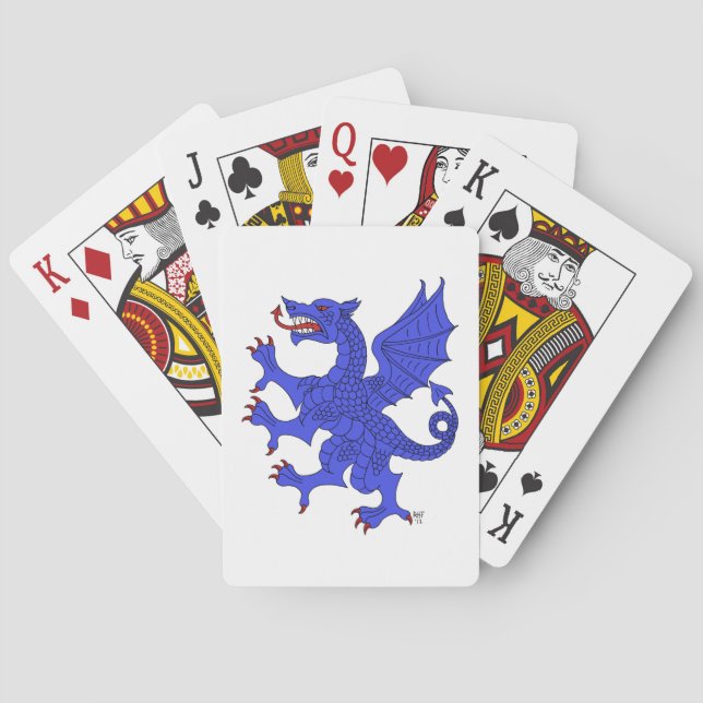 Baraja De Cartas Dragon Rampant Azure (Reverso)