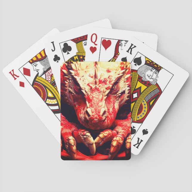 Baraja De Cartas Dragón Rojo (Reverso)