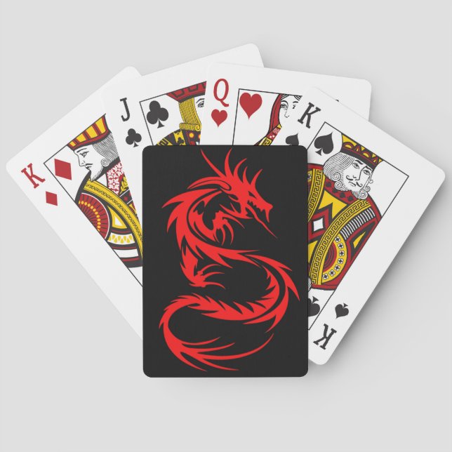 Baraja De Cartas Dragón Rojo (Reverso)