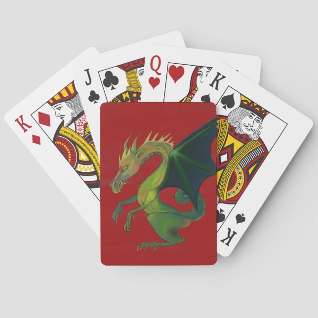 Baraja De Cartas Dragón rojo (Reverso)