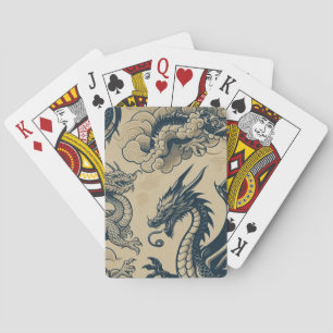 Baraja De Cartas Dragones anticuados de fantasía