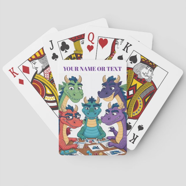 Baraja De Cartas Dragones divertidos (Reverso)