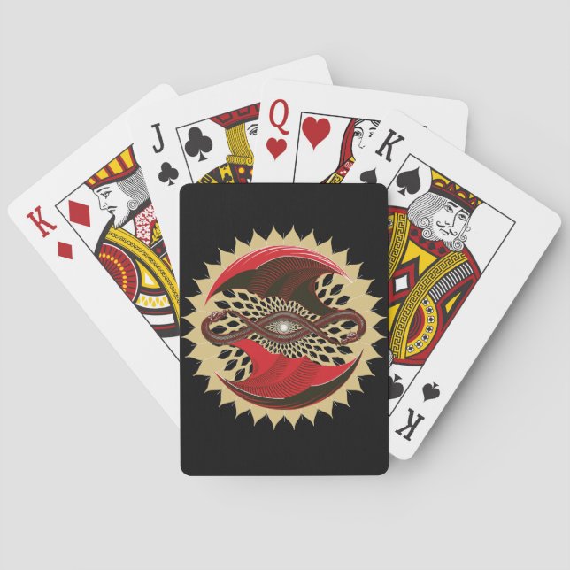 Baraja De Cartas Dragones entrelazados (Reverso)
