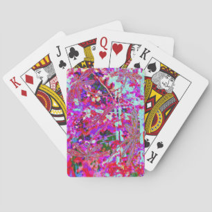 Baraja De Cartas Dragonetas de arte pop en peluca rosa de latte