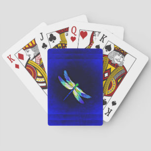 Baraja De Cartas Dragonfly Electric Blue - Personaliza con un nombr