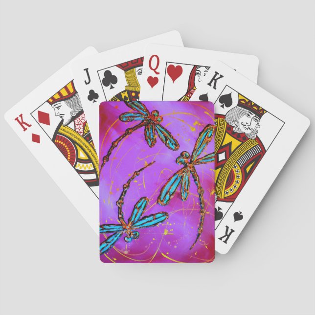 Baraja De Cartas Dragonfly Flit Electric Pink (Reverso)