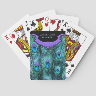 Baraja De Cartas Drama de la pluma del pavo real - personalizar