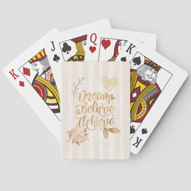 Baraja De Cartas Dream Believe Achieve (Reverso)