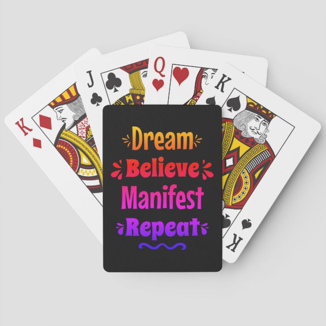 Baraja De Cartas Dream Belim Manifest Repetir - Inspirador (Reverso)