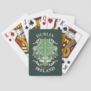 Baraja De Cartas Dublin Irlanda Cruz Celta Irlandesa