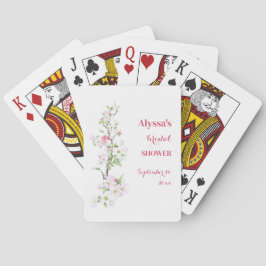 Baraja De Cartas Ducha de novia Apple Blossom personalizada