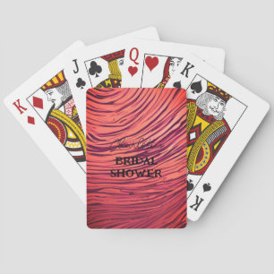 Baraja De Cartas Ducha de Novia Satén Opulento Rojo