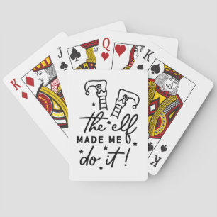 Baraja De Cartas Duende divertido de Navidad me hizo hacerlo Divert