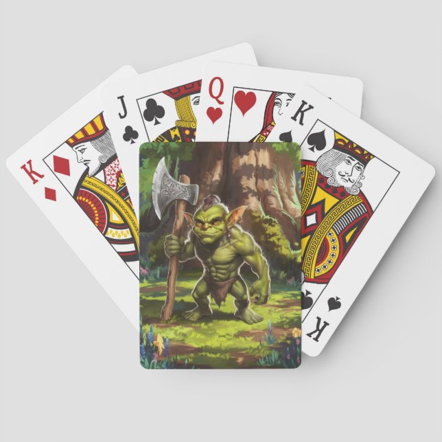 Baraja De Cartas Duende guardián del bosque. (Reverso)